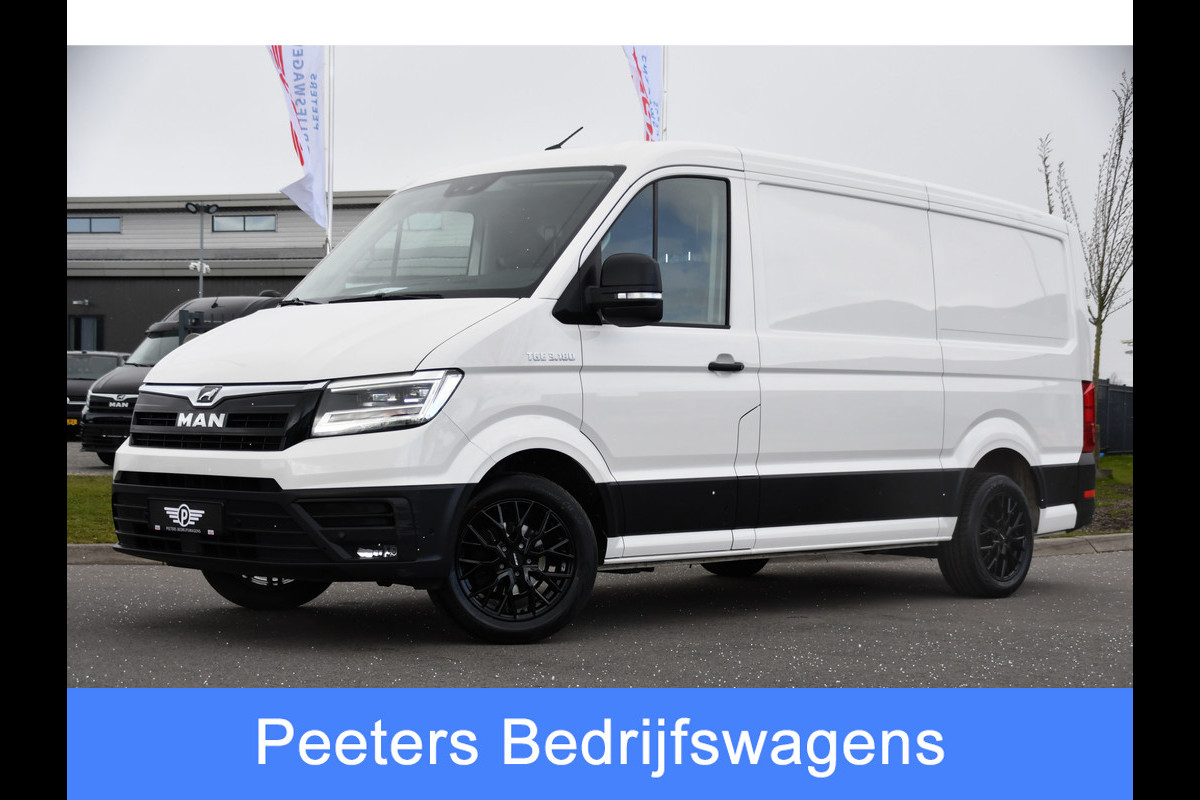 MAN TGE 3.180 35 2.0 L3H2 PB Edition Adaptieve Cruise, Camera, Carplay, 177pk, Stoelverwarming, LED, Automaat, Sensoren, Trekhaak, Uniek!
