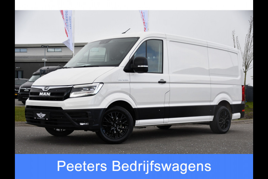 MAN TGE 3.180 35 2.0 L3H2 PB Edition Adaptieve Cruise, Camera, Carplay, 177pk, Stoelverwarming, LED, Automaat, Sensoren, Trekhaak, Uniek!