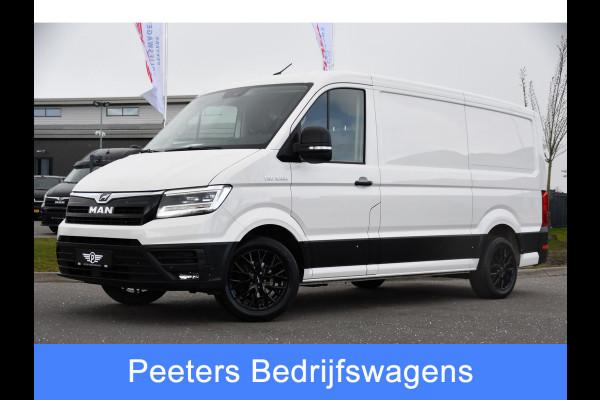 MAN TGE 3.180 35 2.0 L3H2 PB Edition Adaptieve Cruise, Camera, Carplay, 177pk, Stoelverwarming, LED, Automaat, Sensoren, Trekhaak, Uniek!
