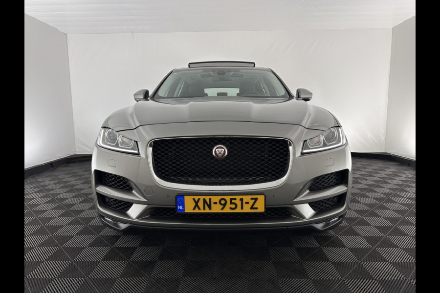 Jaguar F-Pace 3.0d First Edition AWD (INCL-BTW) Aut. *PANO | LEATHER | XENON | MEMORY-PACK | DIGI-COCKPIT | MERIDIAN-SOUND | NAVI-FULLMAP | CAMERA | HEATED-COMFORTSEATS | AMBIENTLIGHT | SHIFTPADDLES | ECC | PDC | CRUISE | TOWBAR
