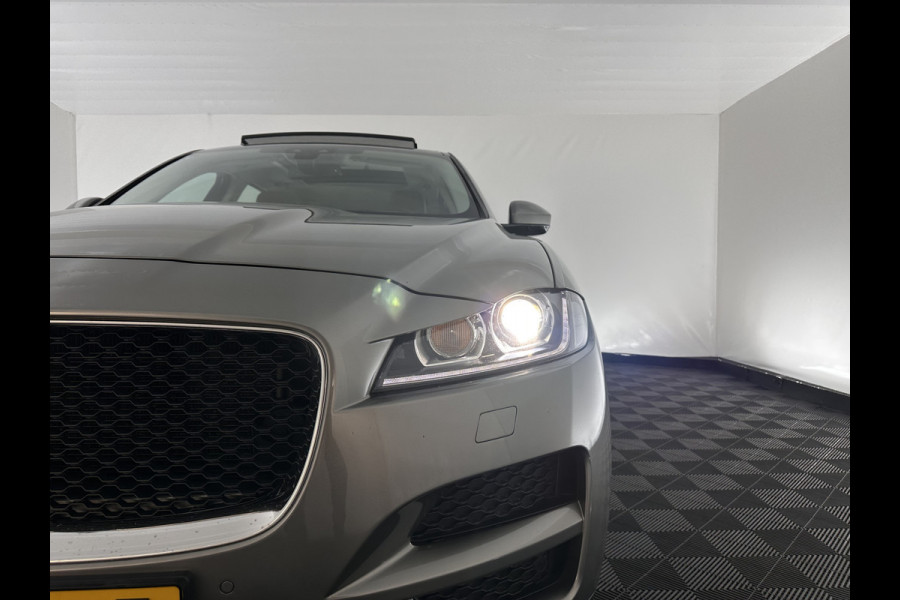 Jaguar F-Pace 3.0d First Edition AWD (INCL-BTW) Aut. *PANO | LEATHER | XENON | MEMORY-PACK | DIGI-COCKPIT | MERIDIAN-SOUND | NAVI-FULLMAP | CAMERA | HEATED-COMFORTSEATS | AMBIENTLIGHT | SHIFTPADDLES | ECC | PDC | CRUISE | TOWBAR