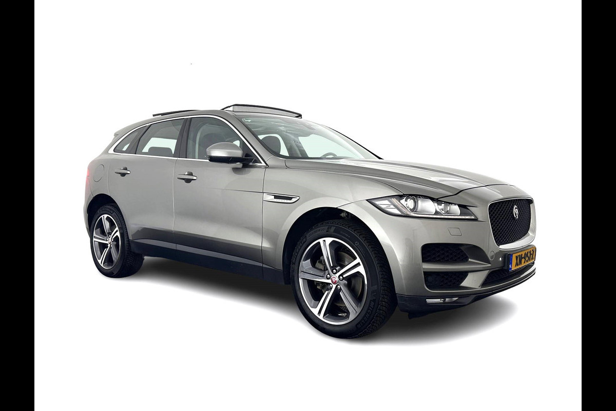 Jaguar F-Pace 3.0d First Edition AWD (INCL-BTW) Aut. *PANO | LEATHER | XENON | MEMORY-PACK | DIGI-COCKPIT | MERIDIAN-SOUND | NAVI-FULLMAP | CAMERA | HEATED-COMFORTSEATS | AMBIENTLIGHT | SHIFTPADDLES | ECC | PDC | CRUISE | TOWBAR