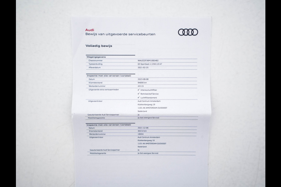 Audi Q3 Sportback 35 TFSI S-Line Edition (INCL-BTW) Aut. *LEATHER | FULL-LED | ADAPTIVE-CRUISE | DIGI-COCKPIT | NAVI-FULLMAP | CAMERA | DAB | AMBIENTLIGHT | PRIVACYGLASS | SHIFTPADDLES | ECC | PDC | 20''ALU*