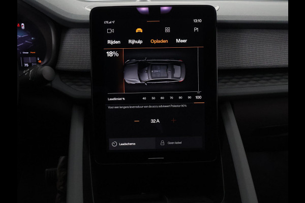 Polestar 2 LONG RANGE 78 kWh ACCU 90% GARANTIE 2032 !* RANGE TOT 561 KM WLTP.  PARKEERSENSOREN V+A . STOELVERWARMING . FULL MAP NAV . STOELPROFIELEN . CAMERA