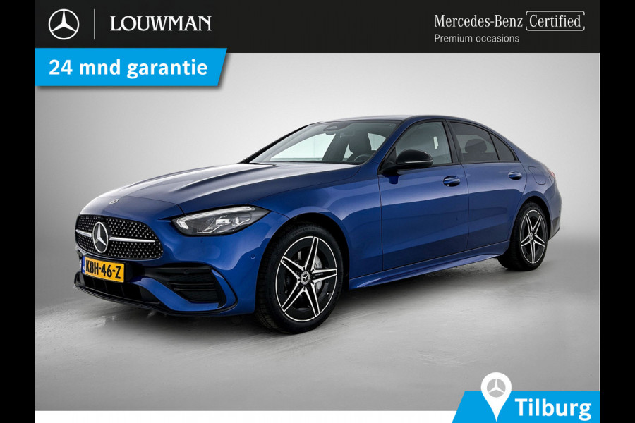 Mercedes-Benz C-Klasse 300 e AMG Plug-In Hybride Trekhaak | AMG LIne | Night Pakket | Memory Voorstoelen | Ledkoplampen | Inclusief 24 maanden Mercedes-Benz Certified garantie voor Europa.