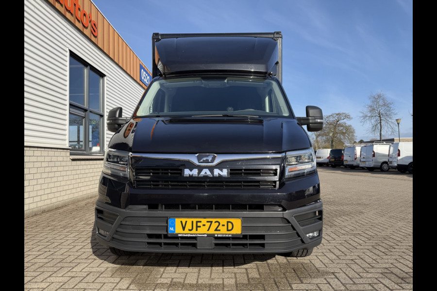 MAN TGE 35 2.0 Lang L4 Super Hoog 177pk bakwagen met Dhollandia laadklep / euro 6 / bpm vrij / vaste prijs rijklaar € 38.950 ex btw / lease vanaf € 636 / zwart metallic