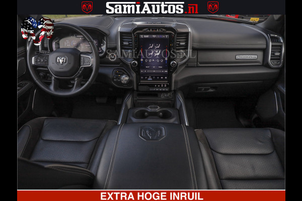 Dodge Ram HULK PACK | BULLBAR | 5.7 V8 | HUD | PANO | DIGI CLUSTER | 360CAM | ADAPTIVE CRUISE | HEADUP | DIGITALE BINNENSPIEGEL | LARAMIE  3500KG | LEDER | LANE ASSIST | DODE HOEK INSTALLATIE |
