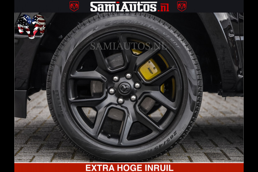 Dodge Ram HULK PACK | BULLBAR | 5.7 V8 | HUD | PANO | DIGI CLUSTER | 360CAM | ADAPTIVE CRUISE | HEADUP | DIGITALE BINNENSPIEGEL | LARAMIE  3500KG | LEDER | LANE ASSIST | DODE HOEK INSTALLATIE |