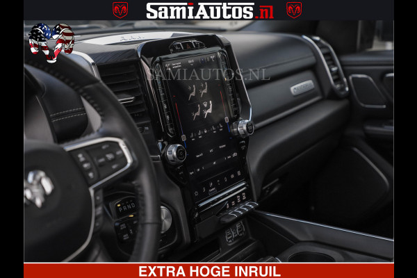 Dodge Ram HULK PACK | BULLBAR | 5.7 V8 | HUD | PANO | DIGI CLUSTER | 360CAM | ADAPTIVE CRUISE | HEADUP | DIGITALE BINNENSPIEGEL | LARAMIE  3500KG | LEDER | LANE ASSIST | DODE HOEK INSTALLATIE |