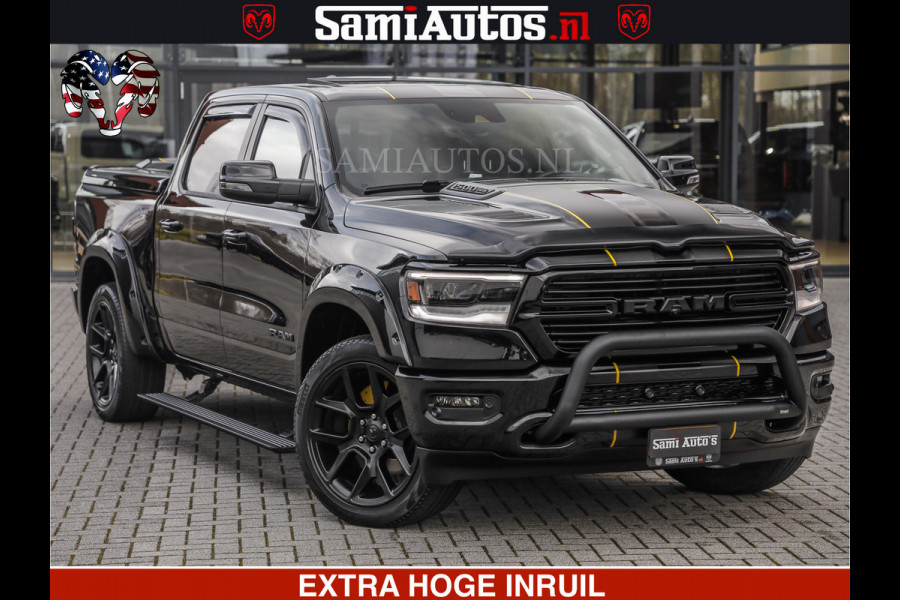 Dodge Ram HULK PACK | BULLBAR | 5.7 V8 | HUD | PANO | DIGI CLUSTER | 360CAM | ADAPTIVE CRUISE | HEADUP | DIGITALE BINNENSPIEGEL | LARAMIE  3500KG | LEDER | LANE ASSIST | DODE HOEK INSTALLATIE |