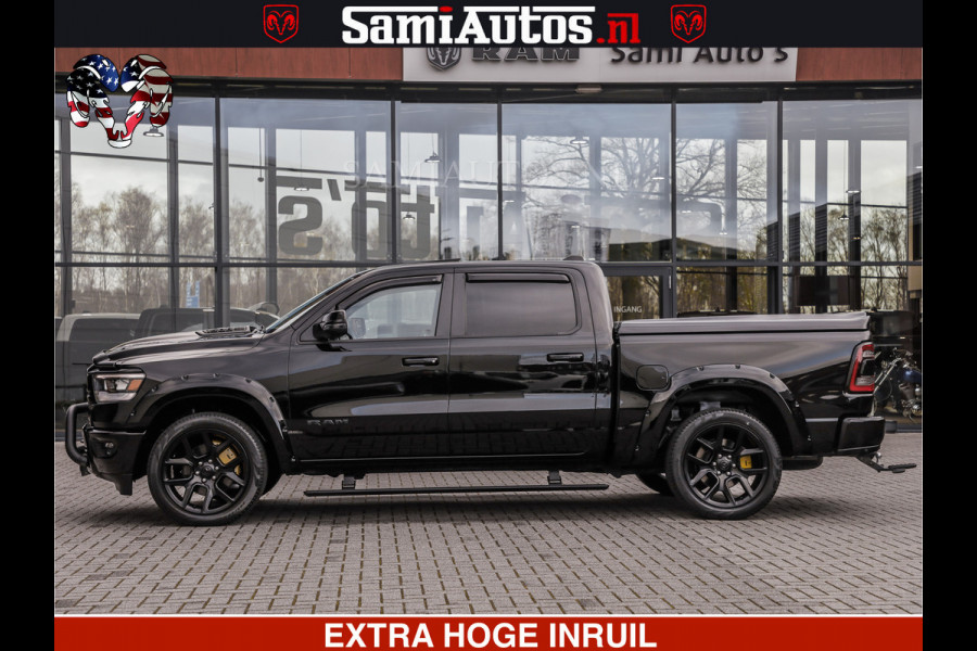 Dodge Ram HULK PACK | BULLBAR | 5.7 V8 | HUD | PANO | DIGI CLUSTER | 360CAM | ADAPTIVE CRUISE | HEADUP | DIGITALE BINNENSPIEGEL | LARAMIE  3500KG | LEDER | LANE ASSIST | DODE HOEK INSTALLATIE |