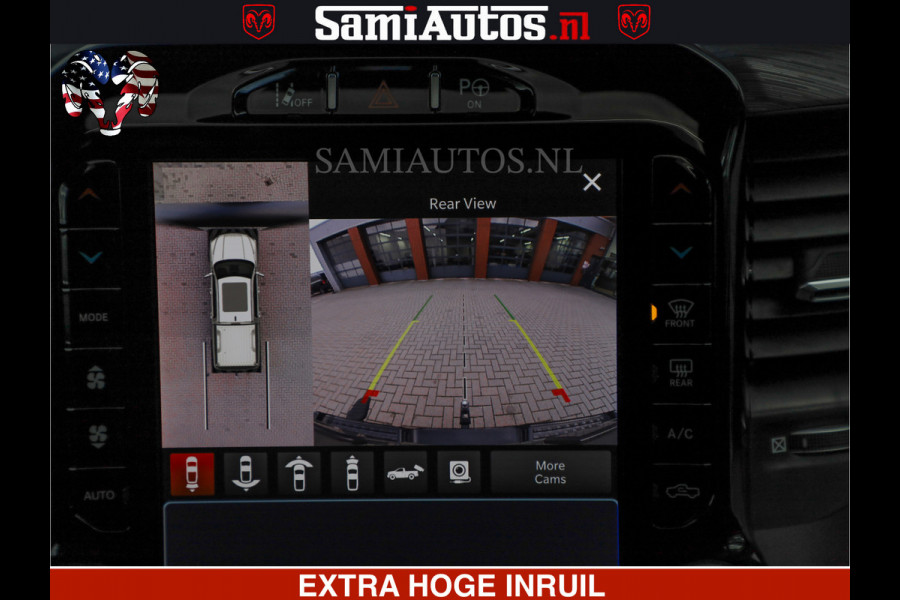 Dodge Ram HULK PACK | BULLBAR | 5.7 V8 | HUD | PANO | DIGI CLUSTER | 360CAM | ADAPTIVE CRUISE | HEADUP | DIGITALE BINNENSPIEGEL | LARAMIE  3500KG | LEDER | LANE ASSIST | DODE HOEK INSTALLATIE |