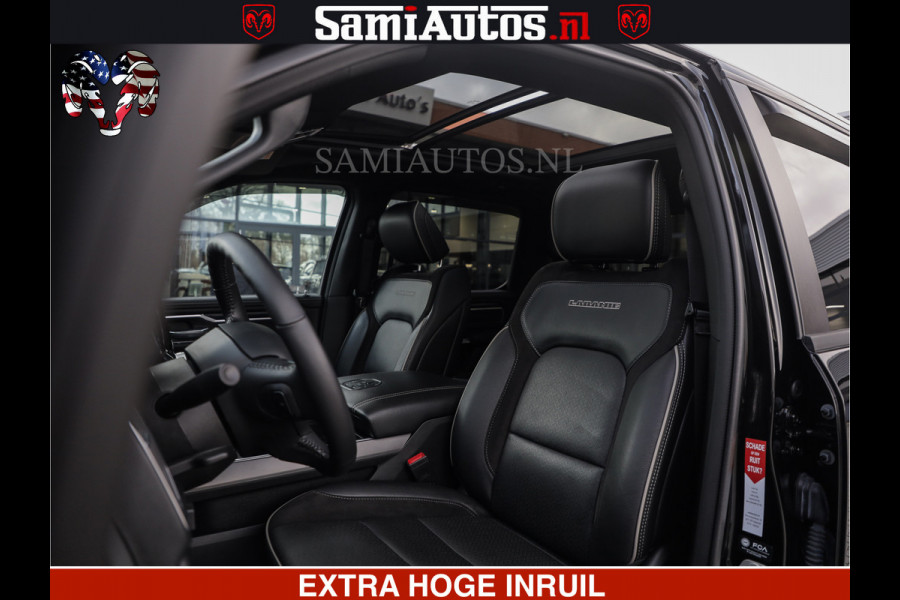 Dodge Ram HULK PACK | BULLBAR | 5.7 V8 | HUD | PANO | DIGI CLUSTER | 360CAM | ADAPTIVE CRUISE | HEADUP | DIGITALE BINNENSPIEGEL | LARAMIE  3500KG | LEDER | LANE ASSIST | DODE HOEK INSTALLATIE |
