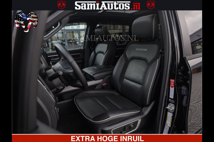 Dodge Ram HULK PACK | BULLBAR | 5.7 V8 | HUD | PANO | DIGI CLUSTER | 360CAM | ADAPTIVE CRUISE | HEADUP | DIGITALE BINNENSPIEGEL | LARAMIE  3500KG | LEDER | LANE ASSIST | DODE HOEK INSTALLATIE |