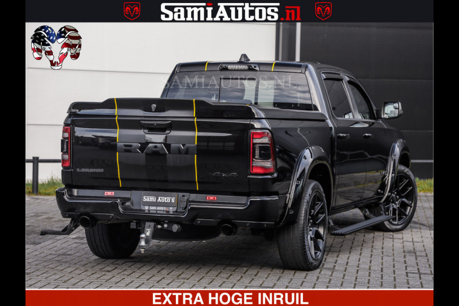 Dodge Ram HULK PACK | BULLBAR | 5.7 V8 | HUD | PANO | DIGI CLUSTER | 360CAM | ADAPTIVE CRUISE | HEADUP | DIGITALE BINNENSPIEGEL | LARAMIE  3500KG | LEDER | LANE ASSIST | DODE HOEK INSTALLATIE |