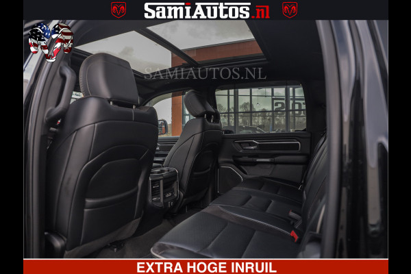 Dodge Ram HULK PACK | BULLBAR | 5.7 V8 | HUD | PANO | DIGI CLUSTER | 360CAM | ADAPTIVE CRUISE | HEADUP | DIGITALE BINNENSPIEGEL | LARAMIE  3500KG | LEDER | LANE ASSIST | DODE HOEK INSTALLATIE |