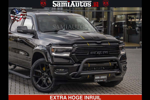 Dodge Ram HULK PACK | BULLBAR | 5.7 V8 | HUD | PANO | DIGI CLUSTER | 360CAM | ADAPTIVE CRUISE | HEADUP | DIGITALE BINNENSPIEGEL | LARAMIE  3500KG | LEDER | LANE ASSIST | DODE HOEK INSTALLATIE |