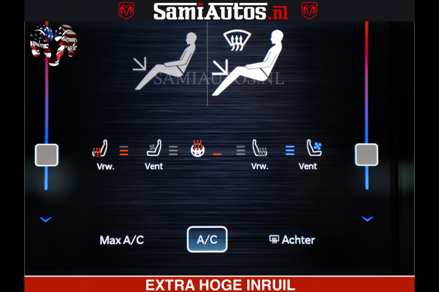 Dodge Ram HULK PACK | BULLBAR | 5.7 V8 | HUD | PANO | DIGI CLUSTER | 360CAM | ADAPTIVE CRUISE | HEADUP | DIGITALE BINNENSPIEGEL | LARAMIE  3500KG | LEDER | LANE ASSIST | DODE HOEK INSTALLATIE |