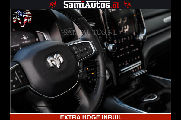 Dodge Ram HULK PACK | BULLBAR | 5.7 V8 | HUD | PANO | DIGI CLUSTER | 360CAM | ADAPTIVE CRUISE | HEADUP | DIGITALE BINNENSPIEGEL | LARAMIE  3500KG | LEDER | LANE ASSIST | DODE HOEK INSTALLATIE |