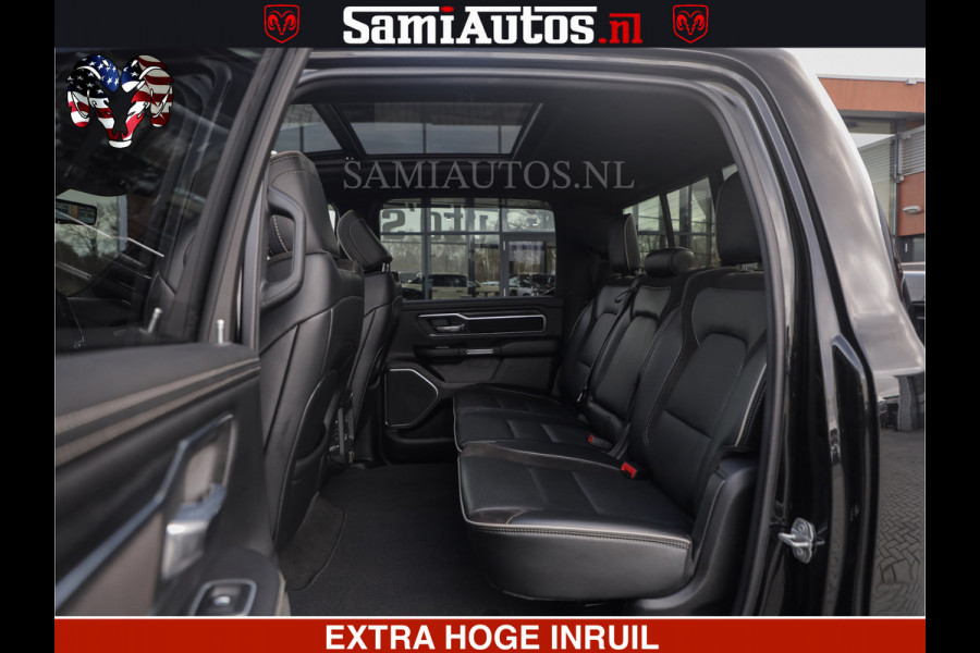 Dodge Ram HULK PACK | BULLBAR | 5.7 V8 | HUD | PANO | DIGI CLUSTER | 360CAM | ADAPTIVE CRUISE | HEADUP | DIGITALE BINNENSPIEGEL | LARAMIE  3500KG | LEDER | LANE ASSIST | DODE HOEK INSTALLATIE |
