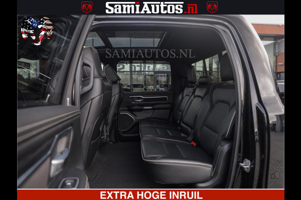 Dodge Ram HULK PACK | BULLBAR | 5.7 V8 | HUD | PANO | DIGI CLUSTER | 360CAM | ADAPTIVE CRUISE | HEADUP | DIGITALE BINNENSPIEGEL | LARAMIE  3500KG | LEDER | LANE ASSIST | DODE HOEK INSTALLATIE |