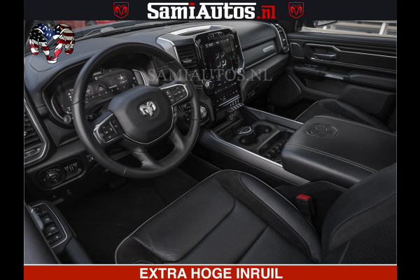 Dodge Ram HULK PACK | BULLBAR | 5.7 V8 | HUD | PANO | DIGI CLUSTER | 360CAM | ADAPTIVE CRUISE | HEADUP | DIGITALE BINNENSPIEGEL | LARAMIE  3500KG | LEDER | LANE ASSIST | DODE HOEK INSTALLATIE |