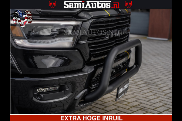 Dodge Ram HULK PACK | BULLBAR | 5.7 V8 | HUD | PANO | DIGI CLUSTER | 360CAM | ADAPTIVE CRUISE | HEADUP | DIGITALE BINNENSPIEGEL | LARAMIE  3500KG | LEDER | LANE ASSIST | DODE HOEK INSTALLATIE |