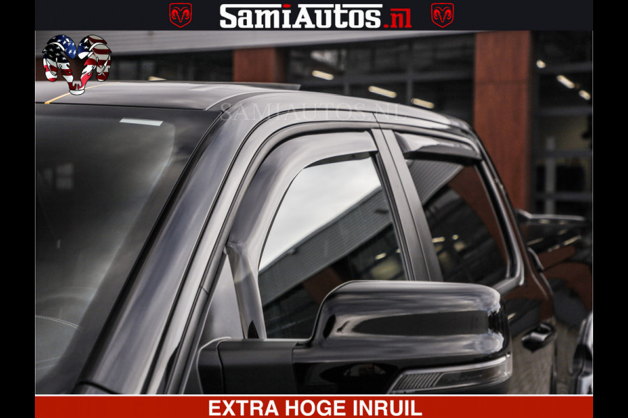 Dodge Ram HULK PACK | BULLBAR | 5.7 V8 | HUD | PANO | DIGI CLUSTER | 360CAM | ADAPTIVE CRUISE | HEADUP | DIGITALE BINNENSPIEGEL | LARAMIE  3500KG | LEDER | LANE ASSIST | DODE HOEK INSTALLATIE |