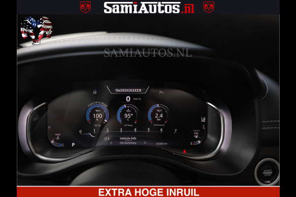 Dodge Ram HULK PACK | BULLBAR | 5.7 V8 | HUD | PANO | DIGI CLUSTER | 360CAM | ADAPTIVE CRUISE | HEADUP | DIGITALE BINNENSPIEGEL | LARAMIE  3500KG | LEDER | LANE ASSIST | DODE HOEK INSTALLATIE |