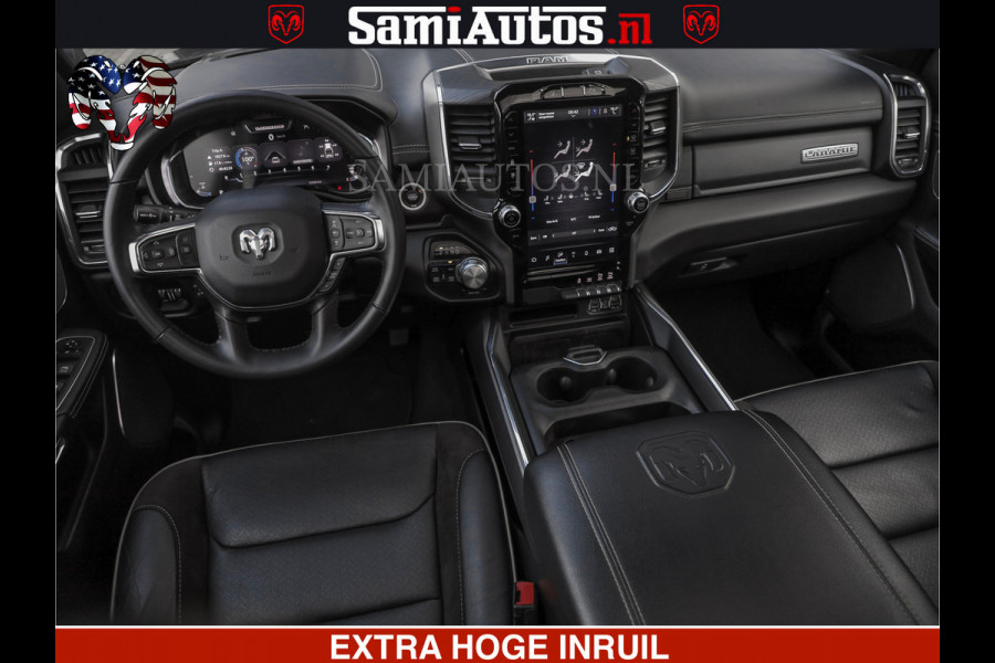 Dodge Ram HULK PACK | BULLBAR | 5.7 V8 | HUD | PANO | DIGI CLUSTER | 360CAM | ADAPTIVE CRUISE | HEADUP | DIGITALE BINNENSPIEGEL | LARAMIE  3500KG | LEDER | LANE ASSIST | DODE HOEK INSTALLATIE |