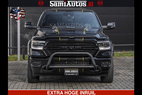 Dodge Ram HULK PACK | BULLBAR | 5.7 V8 | HUD | PANO | DIGI CLUSTER | 360CAM | ADAPTIVE CRUISE | HEADUP | DIGITALE BINNENSPIEGEL | LARAMIE  3500KG | LEDER | LANE ASSIST | DODE HOEK INSTALLATIE |