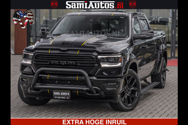 Dodge Ram HULK PACK | BULLBAR | 5.7 V8 | HUD | PANO | DIGI CLUSTER | 360CAM | ADAPTIVE CRUISE | HEADUP | DIGITALE BINNENSPIEGEL | LARAMIE  3500KG | LEDER | LANE ASSIST | DODE HOEK INSTALLATIE |