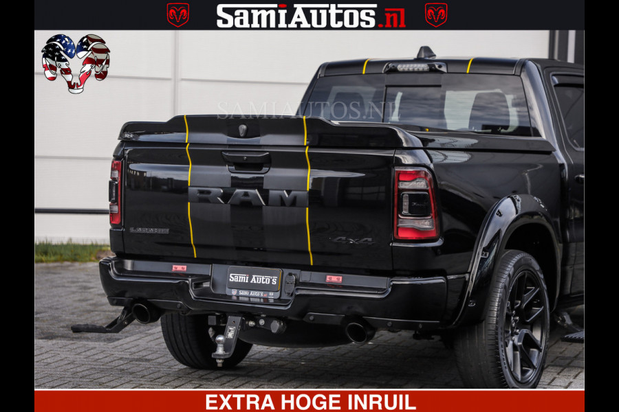 Dodge Ram HULK PACK | BULLBAR | 5.7 V8 | HUD | PANO | DIGI CLUSTER | 360CAM | ADAPTIVE CRUISE | HEADUP | DIGITALE BINNENSPIEGEL | LARAMIE  3500KG | LEDER | LANE ASSIST | DODE HOEK INSTALLATIE |
