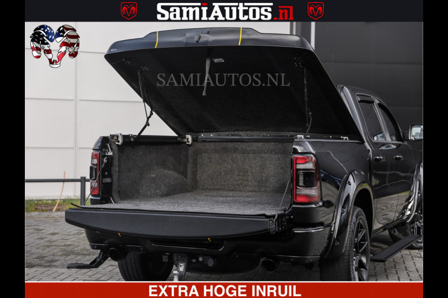 Dodge Ram HULK PACK | BULLBAR | 5.7 V8 | HUD | PANO | DIGI CLUSTER | 360CAM | ADAPTIVE CRUISE | HEADUP | DIGITALE BINNENSPIEGEL | LARAMIE  3500KG | LEDER | LANE ASSIST | DODE HOEK INSTALLATIE |