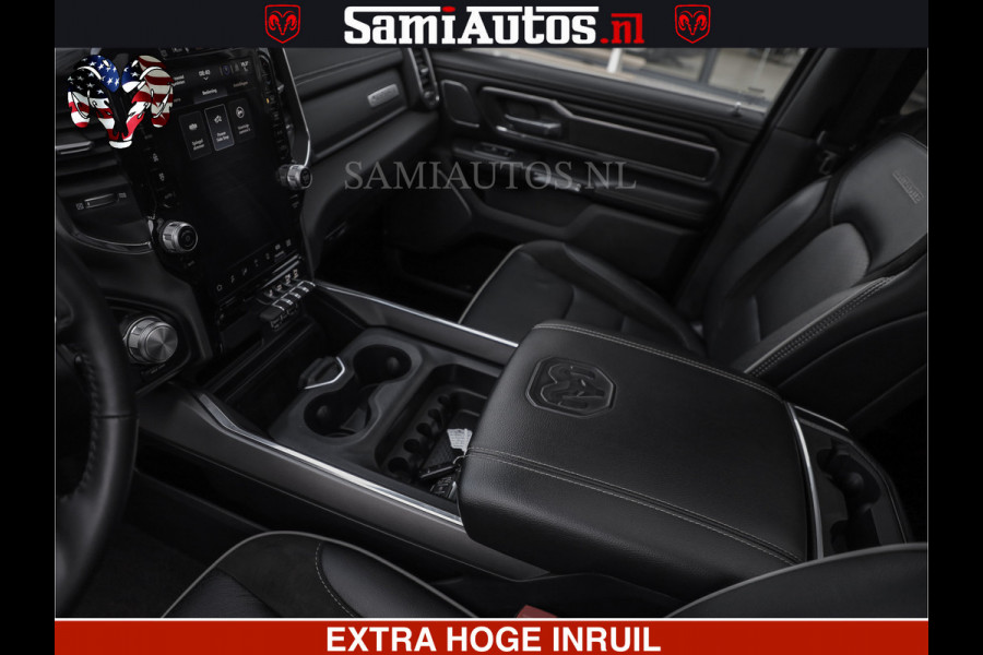 Dodge Ram HULK PACK | BULLBAR | 5.7 V8 | HUD | PANO | DIGI CLUSTER | 360CAM | ADAPTIVE CRUISE | HEADUP | DIGITALE BINNENSPIEGEL | LARAMIE  3500KG | LEDER | LANE ASSIST | DODE HOEK INSTALLATIE |