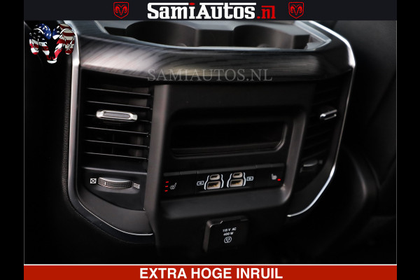 Dodge Ram HULK PACK | BULLBAR | 5.7 V8 | HUD | PANO | DIGI CLUSTER | 360CAM | ADAPTIVE CRUISE | HEADUP | DIGITALE BINNENSPIEGEL | LARAMIE  3500KG | LEDER | LANE ASSIST | DODE HOEK INSTALLATIE |