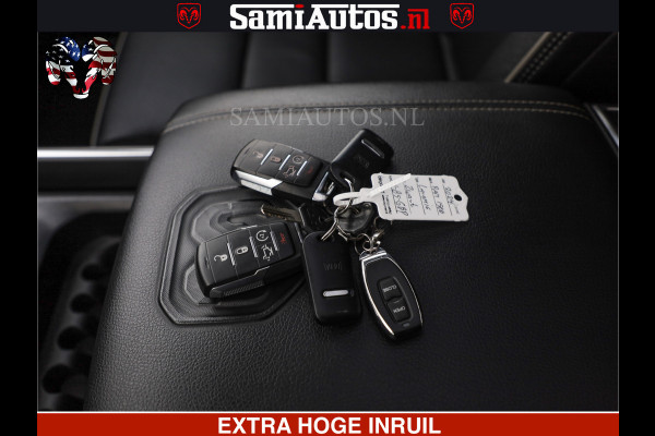 Dodge Ram HULK PACK | BULLBAR | 5.7 V8 | HUD | PANO | DIGI CLUSTER | 360CAM | ADAPTIVE CRUISE | HEADUP | DIGITALE BINNENSPIEGEL | LARAMIE  3500KG | LEDER | LANE ASSIST | DODE HOEK INSTALLATIE |