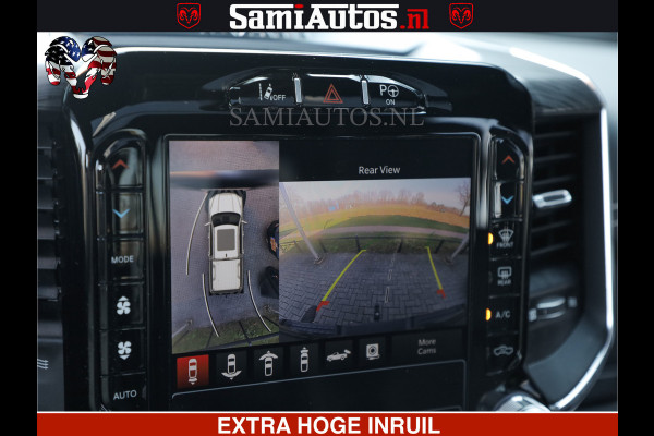 Dodge Ram HULK PACK | BULLBAR | 5.7 V8 | HUD | PANO | DIGI CLUSTER | 360CAM | ADAPTIVE CRUISE | HEADUP | DIGITALE BINNENSPIEGEL | LARAMIE  3500KG | LEDER | LANE ASSIST | DODE HOEK INSTALLATIE |