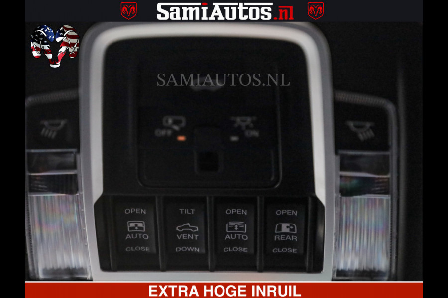 Dodge Ram HULK PACK | BULLBAR | 5.7 V8 | HUD | PANO | DIGI CLUSTER | 360CAM | ADAPTIVE CRUISE | HEADUP | DIGITALE BINNENSPIEGEL | LARAMIE  3500KG | LEDER | LANE ASSIST | DODE HOEK INSTALLATIE |