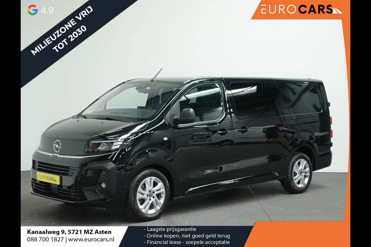 Opel Vivaro 2.0 Diesel 180 S&S L3 Automaat Dubbele Cabine 2 schuifdeuren Android Auto Apple CarPlay Navigatie Keyless Entry&Start Climate Control Camera Cruise Control Houten afwerking laadruimte Trekhaak lichtmetalen velgen