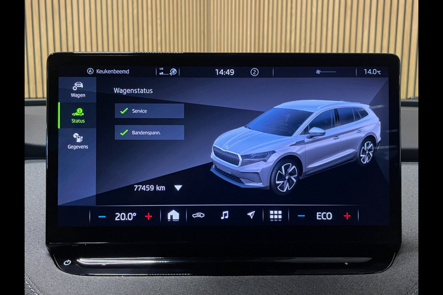 Škoda ENYAQ iV 80|100% SOH|GROTE ACCU|ELEK.TREKH|ELEK.KLEP|ACC|STUURVERW|CARPLAY/ANDROID|CAMERA|NAVI|NL-AUTO|NAP|1e EIG.|INCL.BTW|