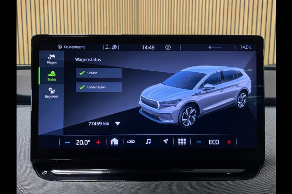 Škoda ENYAQ iV 80|100% SOH|GROTE ACCU|ELEK.TREKH|ELEK.KLEP|ACC|STUURVERW|CARPLAY/ANDROID|CAMERA|NAVI|NL-AUTO|NAP|1e EIG.|INCL.BTW|