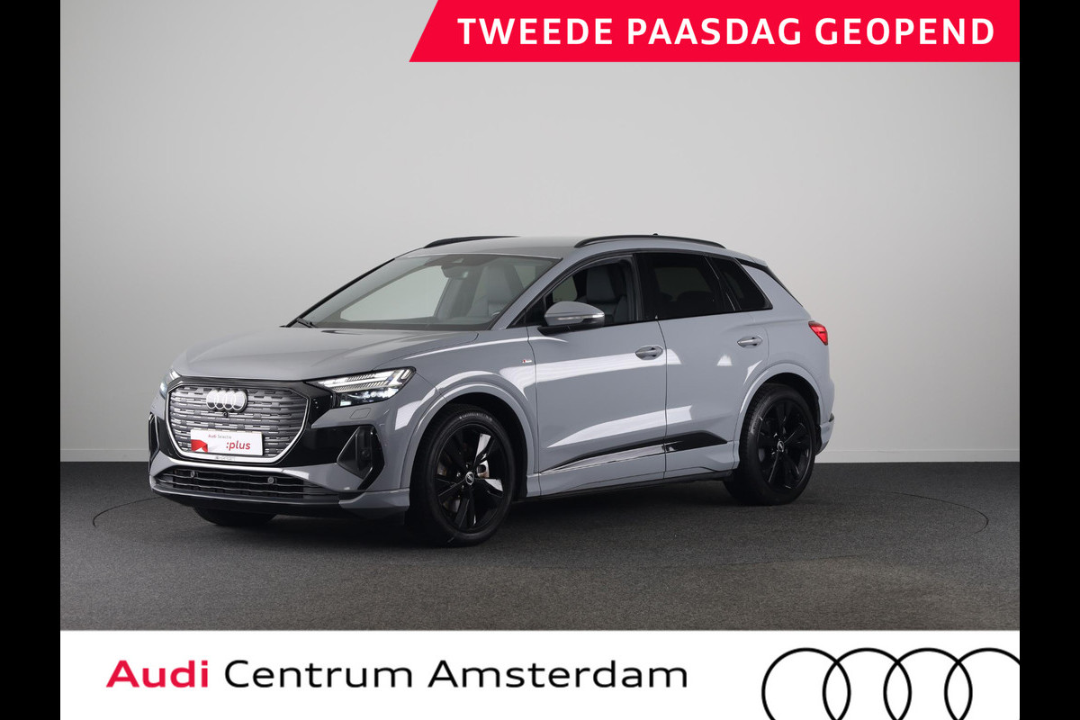 Audi Q4 e-tron 40 Launch edition S Competition 77 kWh 204 pk | SoH 97% | Navigatie | Warmtepomp | Parkeersensoren | Achteruitrijcamera | Stoelverwarming | S-Line |