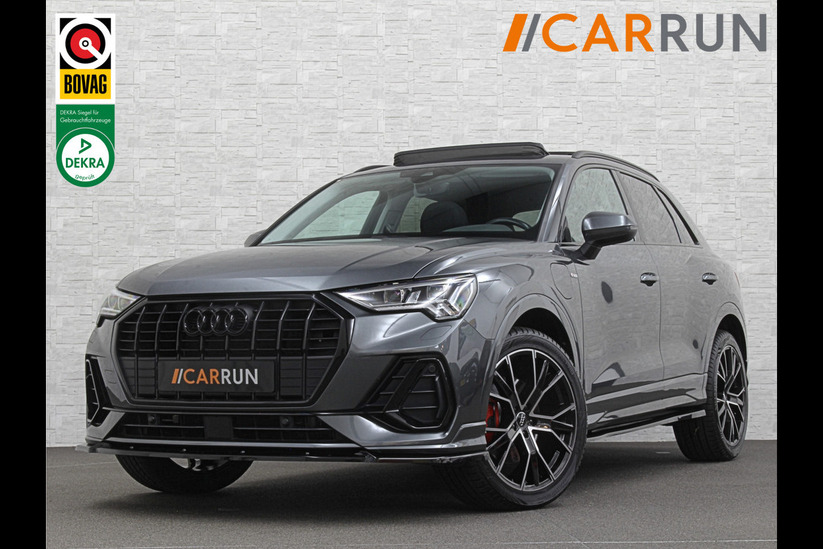 Audi Q3 45e 245pk S-Line | RS-Leder | Panorama | LED-Matrix | Camera | Virtual Cockpit | Carplay | Cruise Contol | 12-2022 | 28dkm | Side Assist | Elektr. A-Klep | Keyless-Entry | Stoelverwarming | Climate Control | Dodehoek |Rijklaarprijs incl. Bovag garantie.
