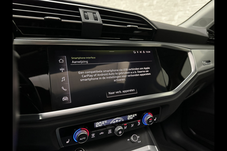 Audi Q3 45e 245pk S-Line | RS-Leder | Panorama | LED-Matrix | Camera | Virtual Cockpit | Carplay | Cruise Contol | 12-2022 | 28dkm | Side Assist | Elektr. A-Klep | Keyless-Entry | Stoelverwarming | Climate Control | Dodehoek |Rijklaarprijs incl. Bovag garantie.