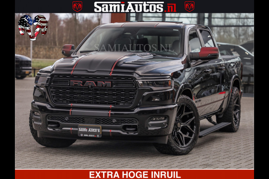 Dodge Ram Limited H.O 540HP 706Nm | Massage + Full Option | De Meest Luxe en Volle Pick-Up in zijn Klasse | Comfortabele Dubbele Cabine met Royale 5 Zitplaatsen | BPM vrij | Nu Leverbaar uit Voorraad | Voorraad Nr 2304 - 8540