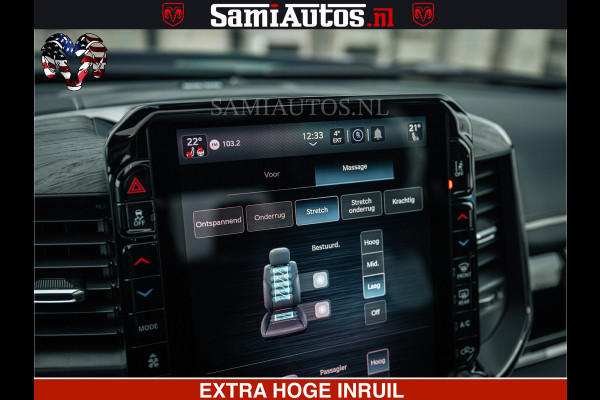 Dodge Ram Limited H.O 540HP 706Nm | Massage + Full Option | De Meest Luxe en Volle Pick-Up in zijn Klasse | Comfortabele Dubbele Cabine met Royale 5 Zitplaatsen | BPM vrij | Nu Leverbaar uit Voorraad | Voorraad Nr 2304 - 8540