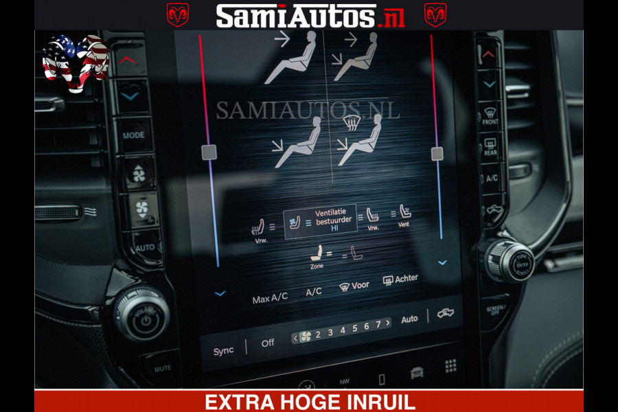 Dodge Ram Limited H.O 540HP 706Nm | Massage + Full Option | De Meest Luxe en Volle Pick-Up in zijn Klasse | Comfortabele Dubbele Cabine met Royale 5 Zitplaatsen | BPM vrij | Nu Leverbaar uit Voorraad | Voorraad Nr 2304 - 8540