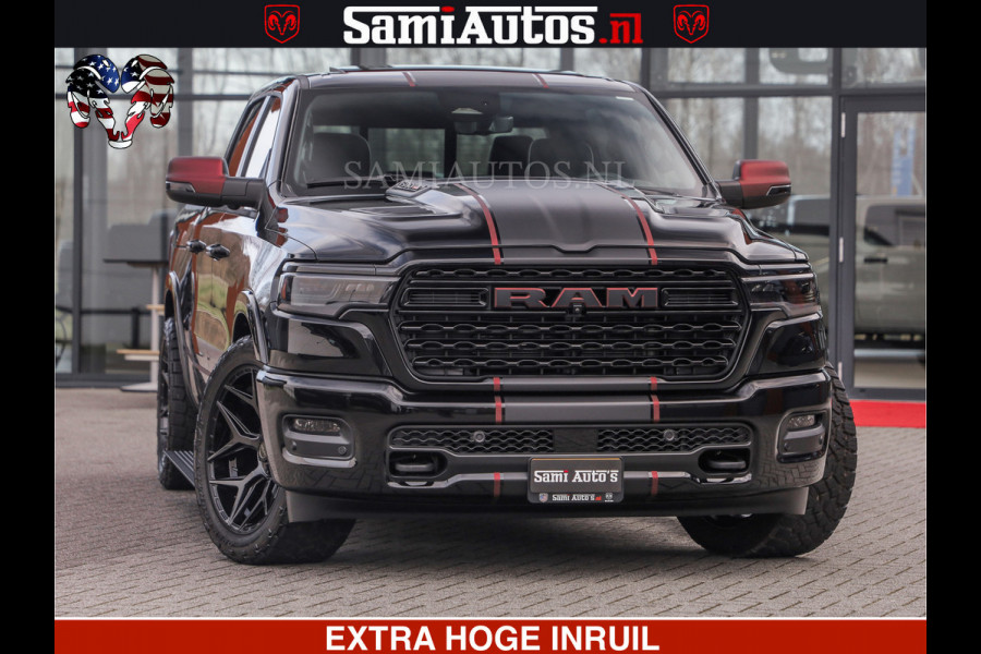 Dodge Ram Limited H.O 540HP 706Nm | Massage + Full Option | De Meest Luxe en Volle Pick-Up in zijn Klasse | Comfortabele Dubbele Cabine met Royale 5 Zitplaatsen | BPM vrij | Nu Leverbaar uit Voorraad | Voorraad Nr 2304 - 8540
