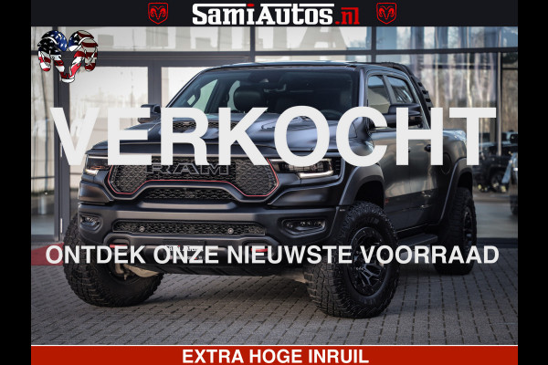 Dodge Ram 1500 TRX 6.2 4X4 | FULL PPF WRAP | HELLCAT | DIGI CLUSTER | RAMBAR | BEADLOCK WHEELS | PANORAMA | HEADUP | 360CAM | 12'' MULTIMEDIA | CARBON PACK | 3500KG | ZEER EXCLUSIEF